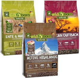 Produktbild von WILDBORN getreidefreies Hundefutter Vorteilspaket Aktiv - 3 x 2 kg