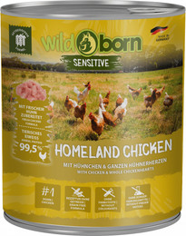Produktbild von Wildborn Homeland Chicken Hundefutter mit Huhn & Hühnerherzen - 6 x 800 g