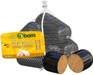 Produktbild von Wildborn Mini Meat Rolls mit Huhn - 5 x 65 g