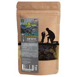 Produktbild von Wildborn Natural Goat Bites Hundesnack - 200 g