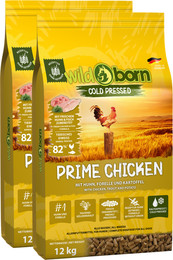 Produktbild von Wildborn Prime Chicken kaltgepresstes Hundefutter - 2 x 12 kg