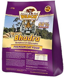 Produktbild von Wildcat Bhadra Pferdefleisch & Süßkartoffel Katzentrockenfutter Sparpaket 2 x 3 Kilogramm