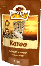Produktbild von Wildcat Karoo Adult Nassfutter mit Kaninchen und Geflügel - 7 x 100 g