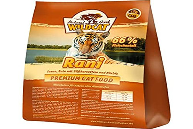 Produktbild von Wildcat Rani Adult Fasan und Ente mit Süßkartoffel Katzentrockenfutter - 3 kg