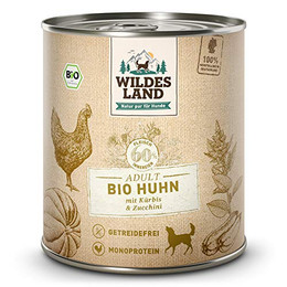 Produktbild von Wildes Land Bio Adult Huhn mit Kürbis & Zucchini - 6 x 800 g