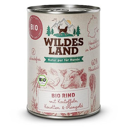 Produktbild von Wildes Land Bio Adult Rind mit Kartoffeln, Karotten & Zucchini - 6 x 800 g