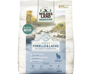 Produktbild von Wildes Land Cat Classic Adult Forelle und Lachs - 3 x 400 g