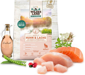 Produktbild von Wildes Land Cat Classic Adult Huhn und Lachs - 400 g