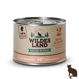 Produktbild von Wildes Land Cat Classic Adult Huhn und Lachs - 6 x 200 g