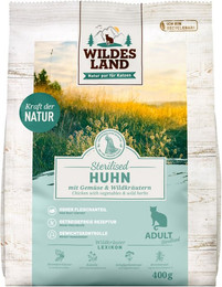 Produktbild von Wildes Land Cat Classic Adult Sterilised Huhn - 3 x 400 g