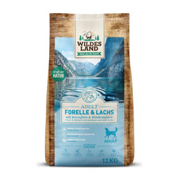 Produktbild von Wildes Land Classic Adult - Forelle und Lachs mit Kartoffeln und Wildkräutern | 2 x 12 kg