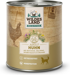 Produktbild von Wildes Land Classic Adult Huhn mit Karotten, Zucchini, Wildkräutern und Distelöl - 6 x 800 g