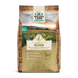 Produktbild von Wildes Land Classic Adult Huhn mit Kartoffeln und Wildkräutern - 4 x 1 kg