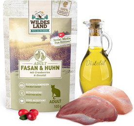 Produktbild von Wildes Land Classic Adult Nassfutter Fasan und Huhn - 48 x 100 g