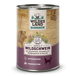 Produktbild von Wildes Land Classic Adult Wildschwein mit Pastinake, Brombeeren und Wildkräutern - 6 x 400 g