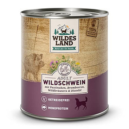 Produktbild von Wildes Land Classic Adult Wildschwein mit Pastinake, Brombeeren, Wildkräutern und Distelöl - 6 x 800 g
