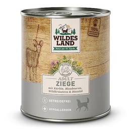 Produktbild von Wildes Land Classic Adult Ziege mit Kürbis, Blaubeeren, Wildkräutern und Distelöl - 6 x 800 g