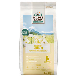 Produktbild von Wildes Land Classic Kitten Huhn - 4 x 1,2 kg