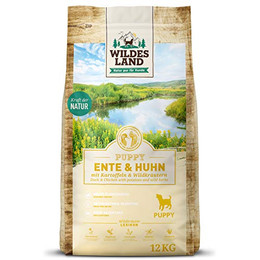 Produktbild von Wildes Land Classic Puppy Ente und Huhn - 12 kg
