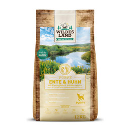 Produktbild von Wildes Land Classic Puppy - Ente und Huhn | 2 x 12 kg