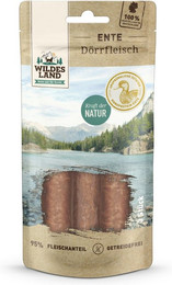 Produktbild von Wildes Land Ente Dörrfleisch Sparpaket 10 x 65g Hunde Snack