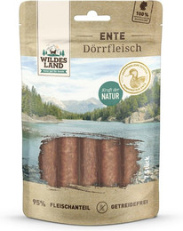 Produktbild von Wildes Land Ente Dörrfleisch Sparpaket 7 x 150g Hunde Snack