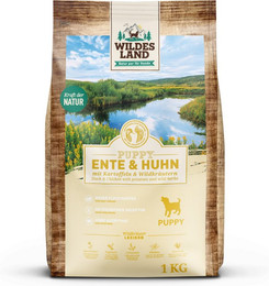 Produktbild von Wildes Land Ente & Huhn mit Kartoffel Classic Puppy - 4 x 1 kg