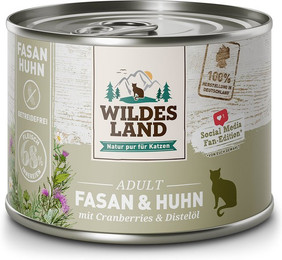 Produktbild von Wildes Land Fasan und Huhn Classic Adult Katzenfutter - 6 x 200 g