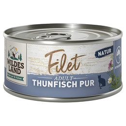 Produktbild von Wildes Land Filet Thunfisch Pur Katzenfutter - 12 x 80 g