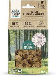 Produktbild von Wildes Land Fleischwürfel Wild Sparpaket 6 x 100g Hunde Snack