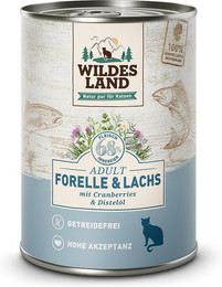 Produktbild von Wildes Land Forelle und Lachs Classic Adult Katzenfutter - 24 x 375 g