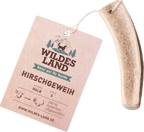 Produktbild von Wildes Land Hirschgeweih Halb Geweihsnack - 1 Stk.