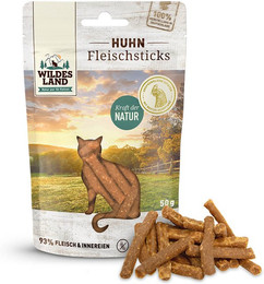 Produktbild von Wildes Land Huhn Fleischsticks - 50 g