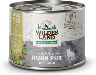 Produktbild von Wildes Land Huhn mit Distelöl PUR Adult Katzenfutter - 6 x 200 g