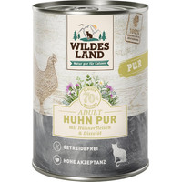 Produktbild von Wildes Land Huhn PUR mit Distelöl Adult Katzenfutter - 6 x 400 g