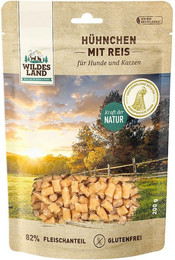 Produktbild von Wildes Land Hühnchen Sparpaket 8 x 200g Hund Fleischsnacks