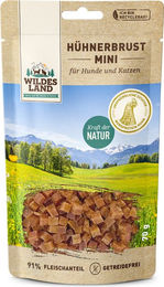 Produktbild von Wildes Land Hühnerbrust Mini Fleischsnacks - 8 x 70 g
