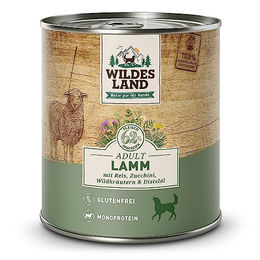 Produktbild von Wildes Land Hundefutter Nassfutter Lamm - 400 g