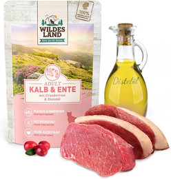 Produktbild von Wildes Land Kalb und Ente Classic Adult - 24 x 100 g