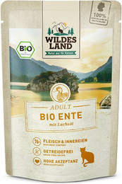 Produktbild von WILDES LAND Katze 24 x 85g Bio Ente PUR