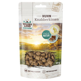 Produktbild von Wildes Land Knabberkissen Huhn - 12 x 50 g