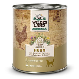 Produktbild von Wildes Land Nassfutter für Hunde Huhn mit Karotte - 16 x 150 g