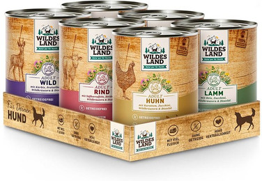 Produktbild von Wildes Land Nassfutter für Hunde Nr. 2 Huhn - 6 x 800 g
