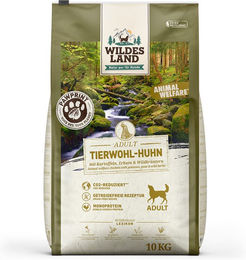 Produktbild von Wildes Land PawPrint Animal Welfare Tierwohl-Huhn mit Kartoffeln, Erbsen & Wildkräutern - 2 x 10 kg