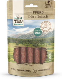 Produktbild von Wildes Land Pferd Dörrfleisch Sparpaket 7 x 150g Hunde Snack