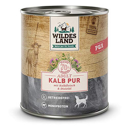 Produktbild von Wildes Land PUR Adult Kalb mit Distelöl - 6 x 800 g