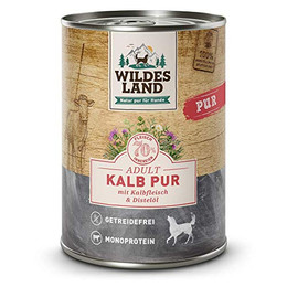 Produktbild von Wildes Land PUR Adult Kalb mit Distelöl - 6 x 400 g