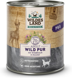 Produktbild von Wildes Land PUR Adult Wild mit Distelöl - 6 x 800 g