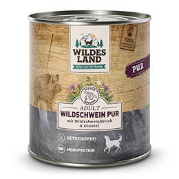 Produktbild von Wildes Land PUR Adult Wildschwein mit Distelöl - 6 x 800 g