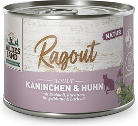 Produktbild von Wildes Land Ragout Kaninchen & Huhn mit Brokkoli - 6 x 180 g